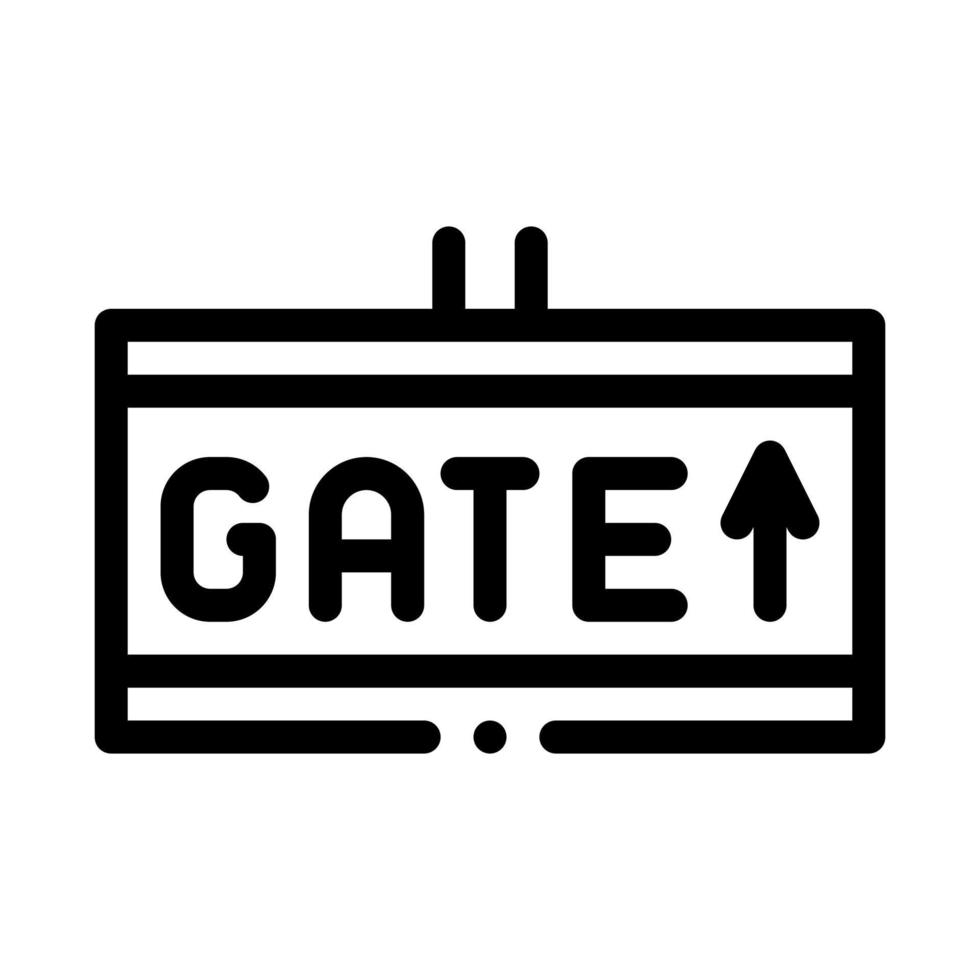 Gate Arrow Direction Tablet Icon Thin Line Vector