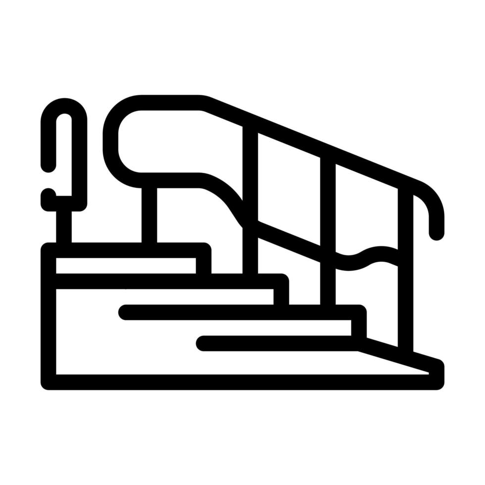Ilustración de vector de icono de línea de barras de escalera de ejercicio dinámico