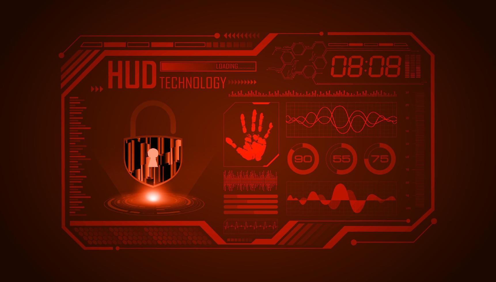 fondo de pantalla de tecnología hud moderna vector