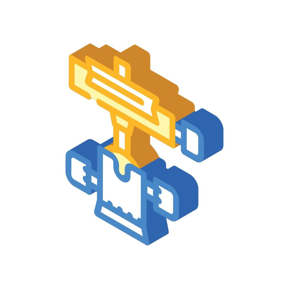 tripod head isometric icon vector illustration