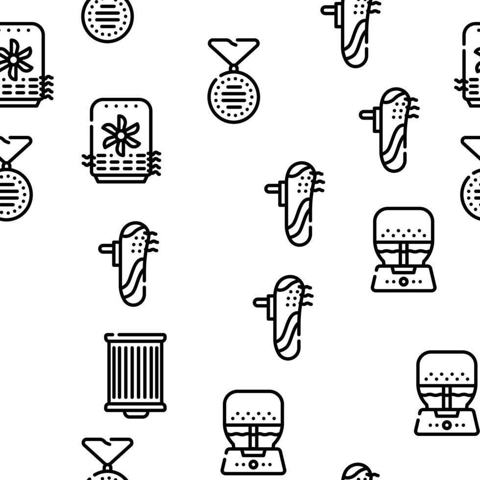 Air Filter Accessory Vector Seamless Pattern