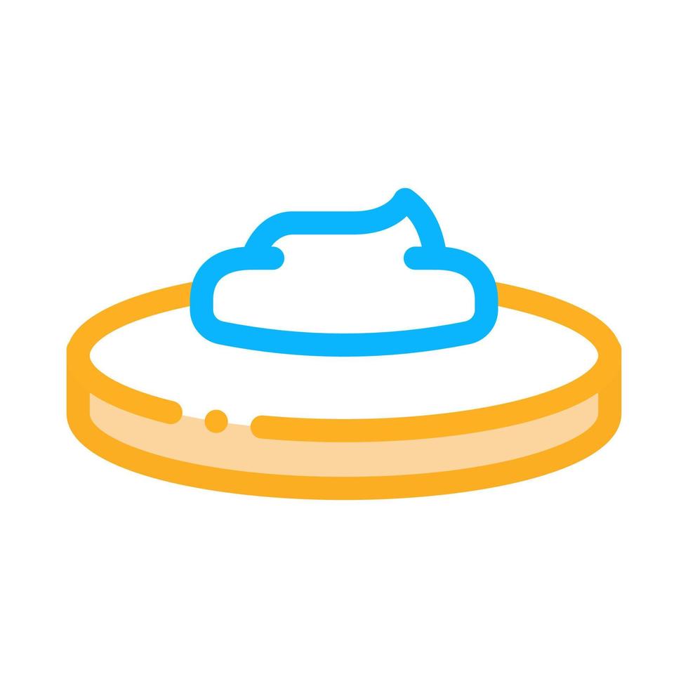 loaf of bread with mayonnaise icon vector outline illustration