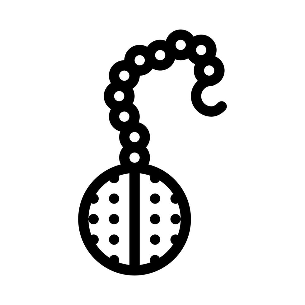 mesh spoon for filtering tea icon vector outline illustration