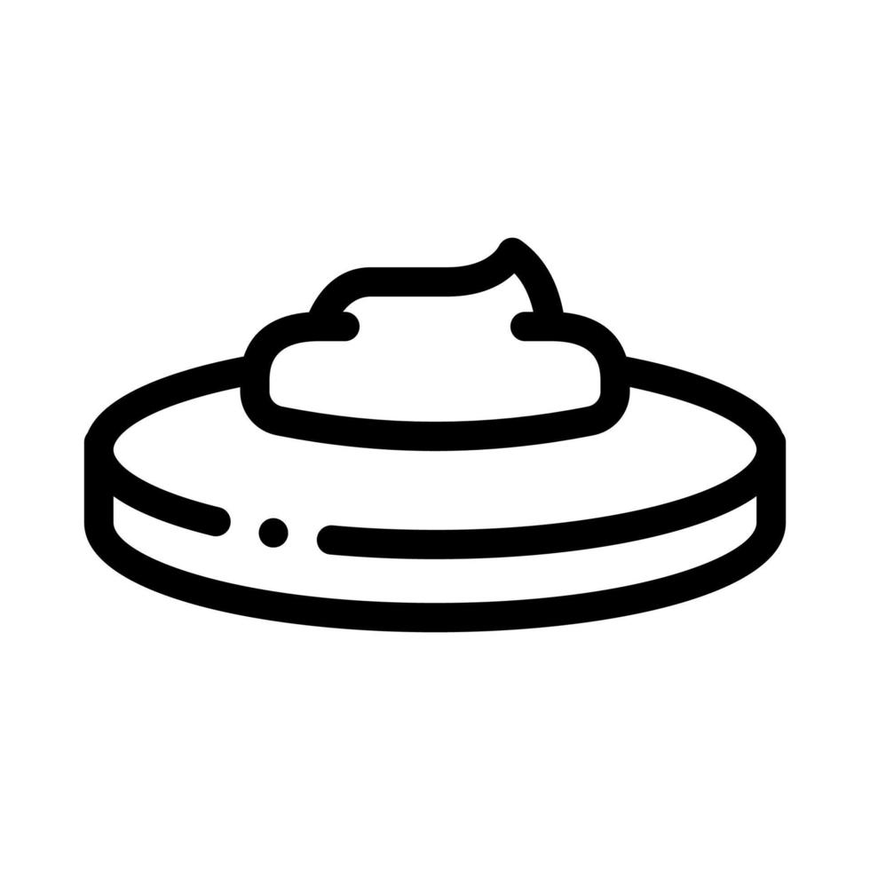 barra de pan con mayonesa icono vector ilustración de contorno