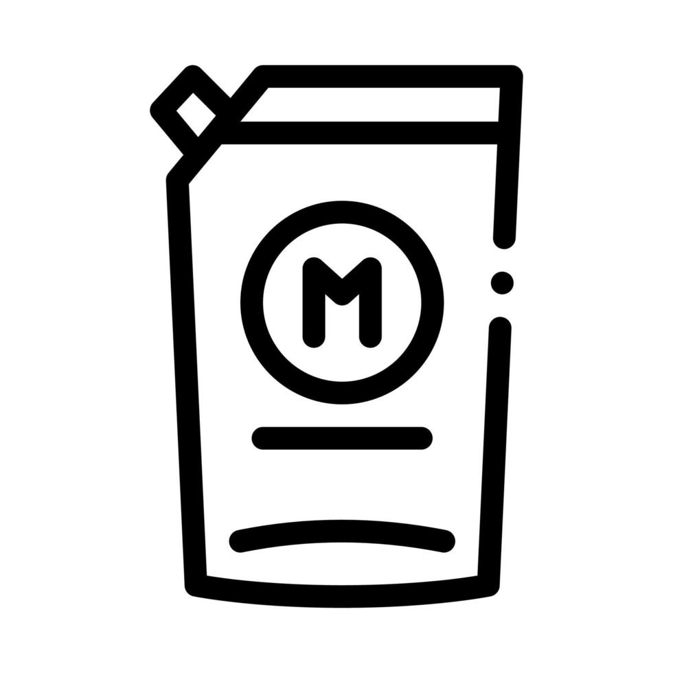 pack of mayonnaise with dispenser icon vector outline illustration