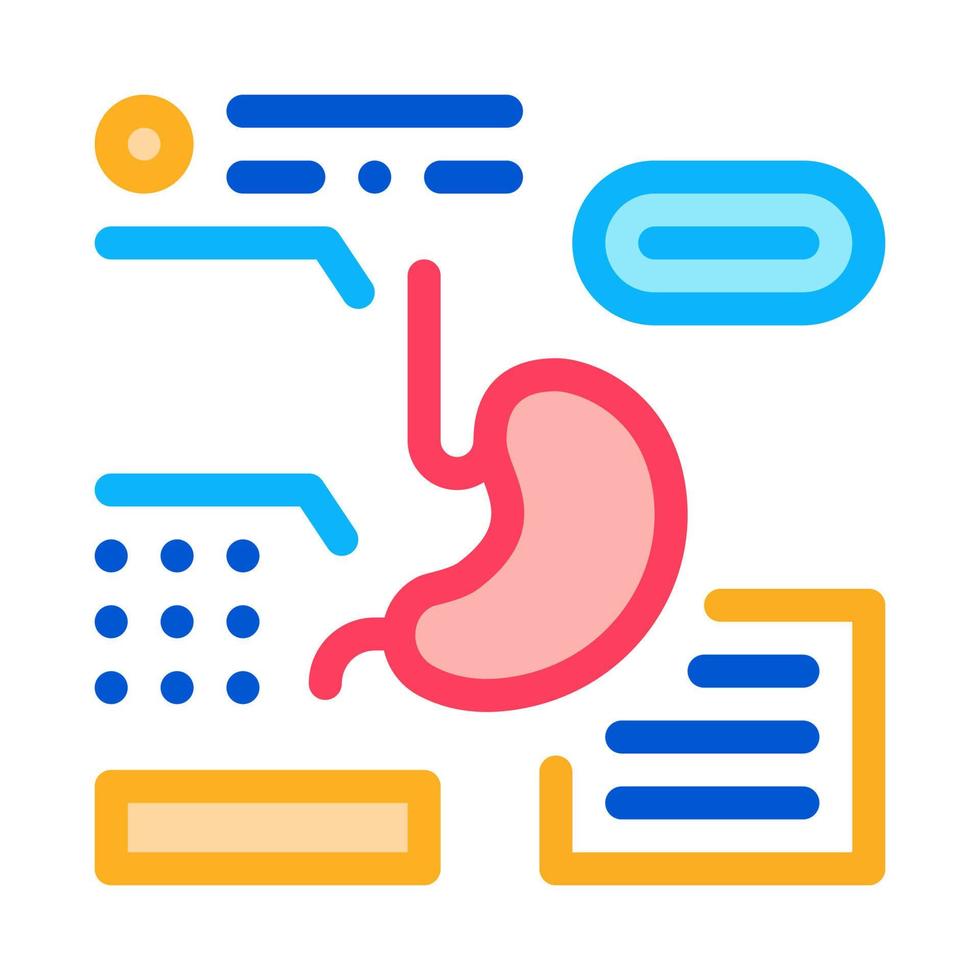 stomach analysis icon vector outline illustration