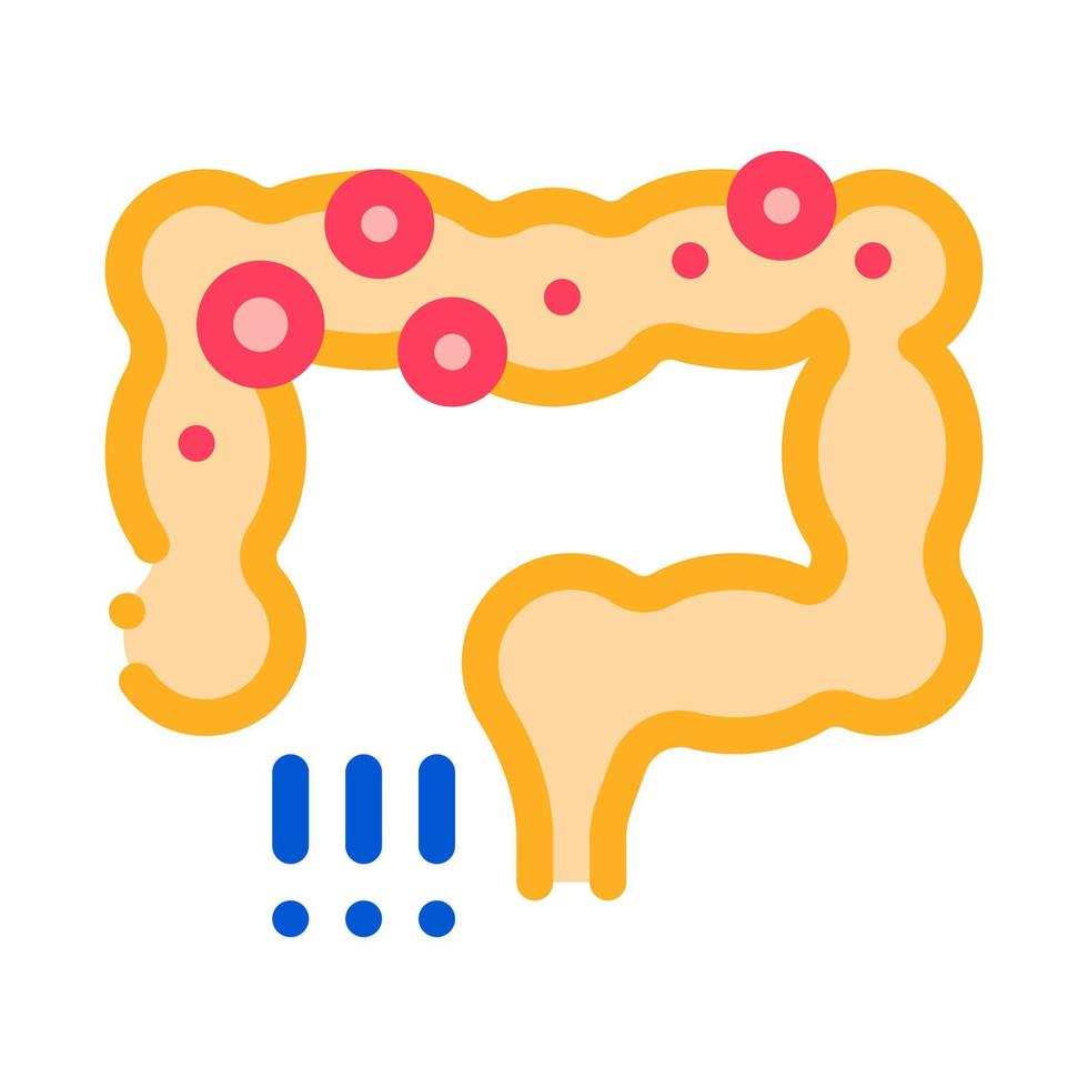 detección de infecciones intestinales icono vector contorno ilustración