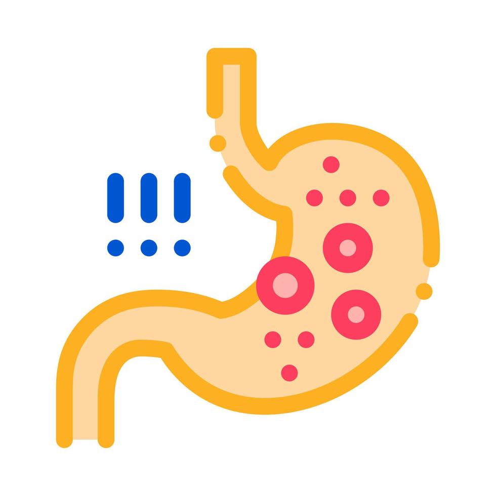 detection of infection in stomach icon vector outline illustration