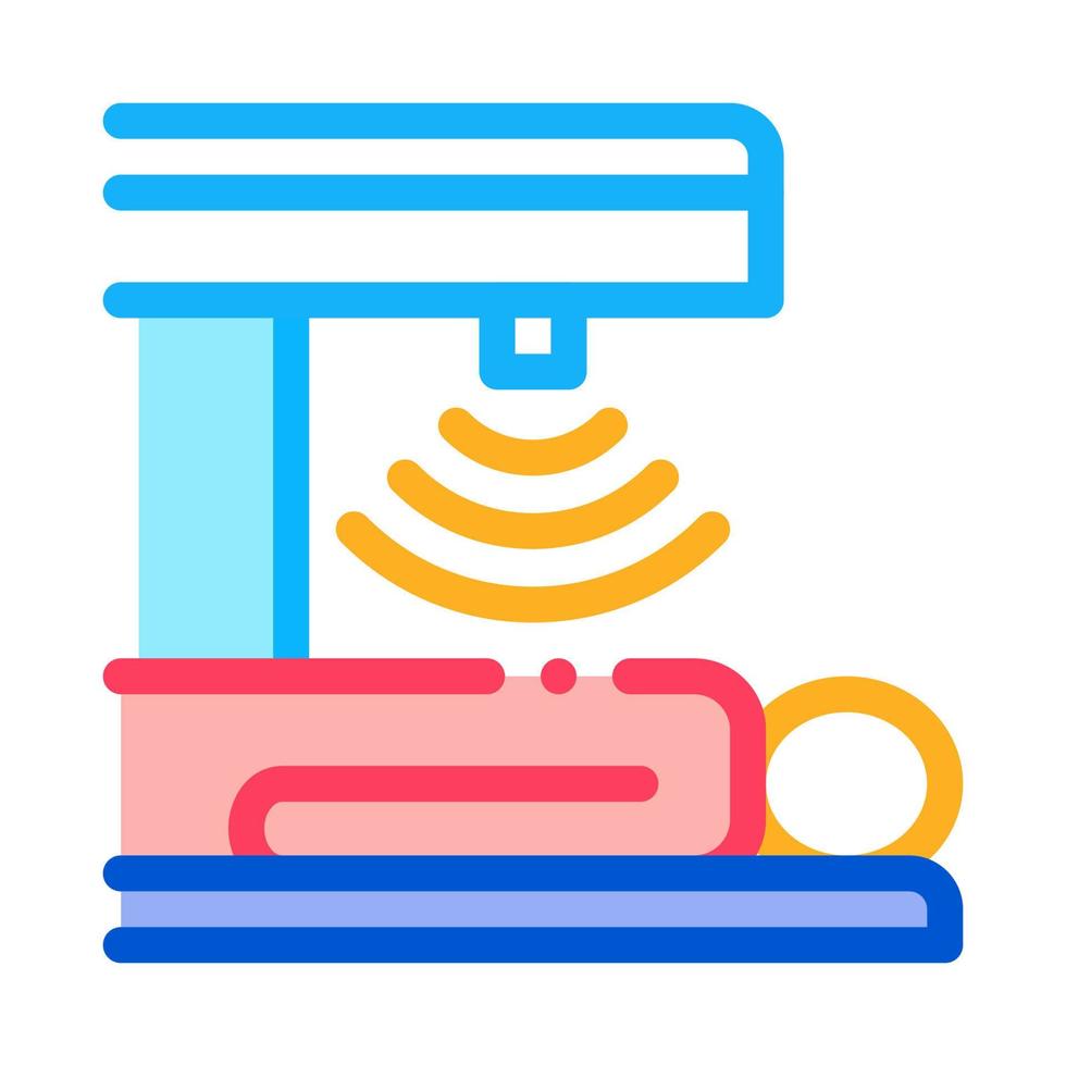 human stomach scanner icon vector outline illustration