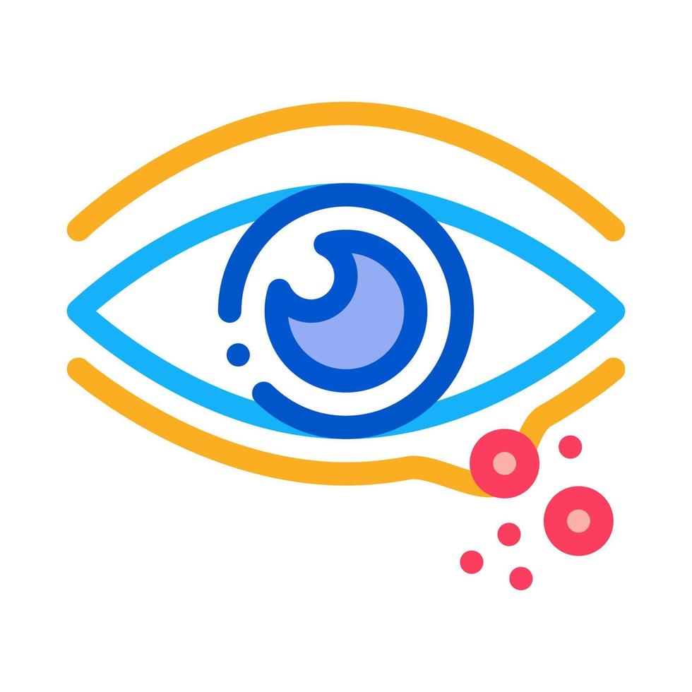 rash near eye icon vector outline illustration