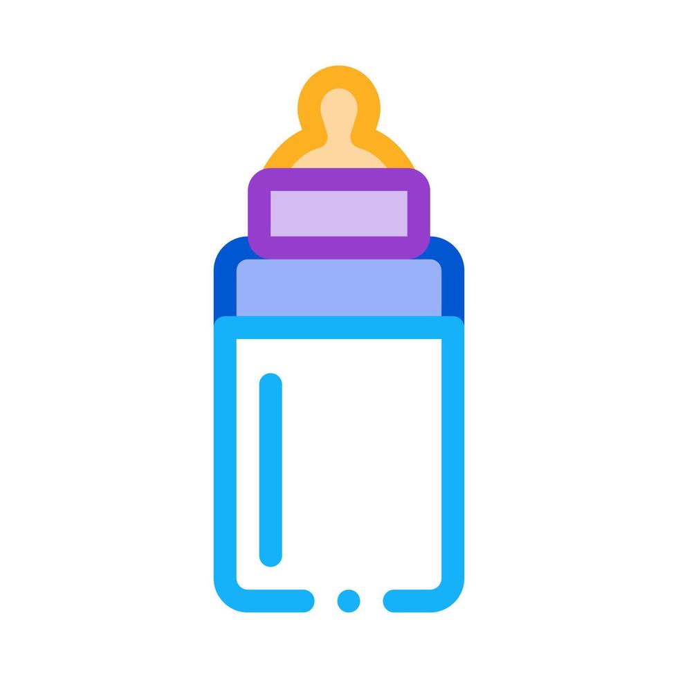baby bottle with milk icon vector outline illustration