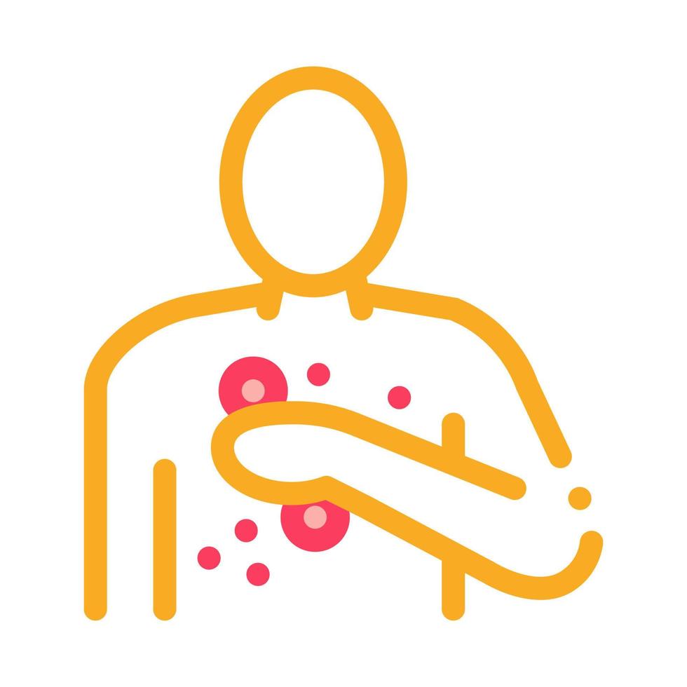 human rash problem icon vector outline illustration