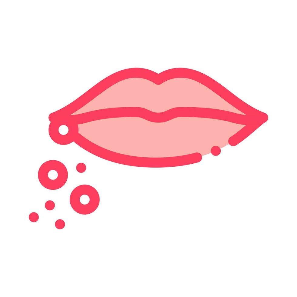 dermatitis near lips icon vector outline illustration