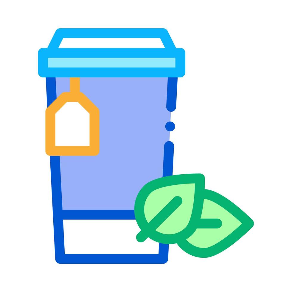 paper cup of tea icon vector outline illustration