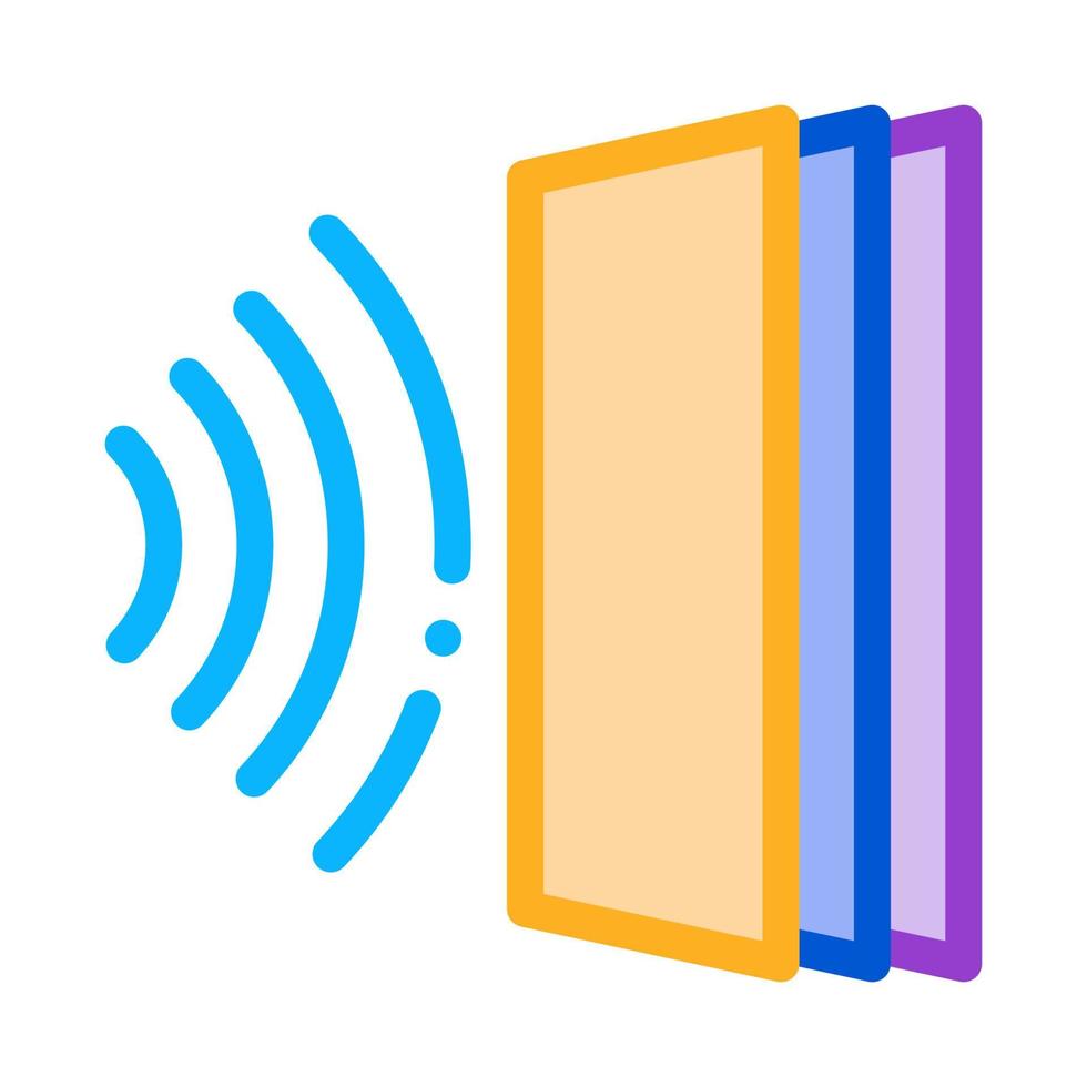 sound heading for door icon vector outline illustration