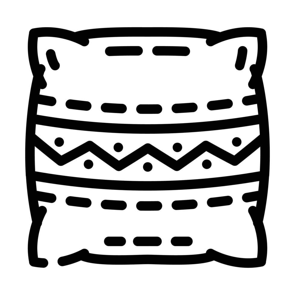 pillows making line icon vector illustration