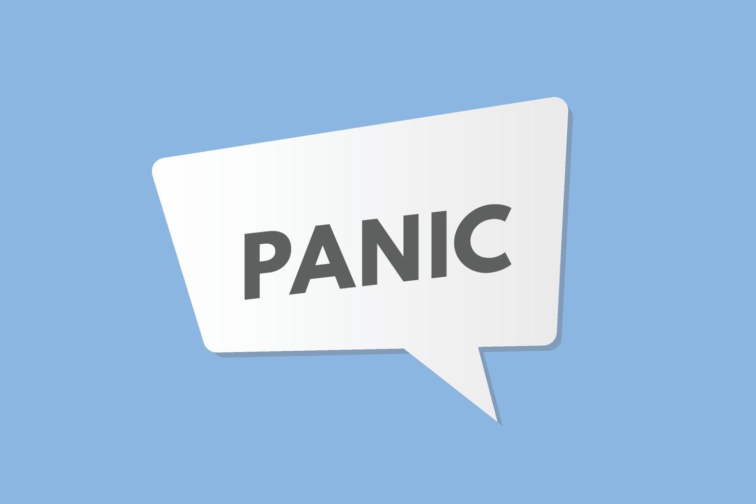 panic text Button. Panic Sign Icon Label Sticker Web Buttons vector