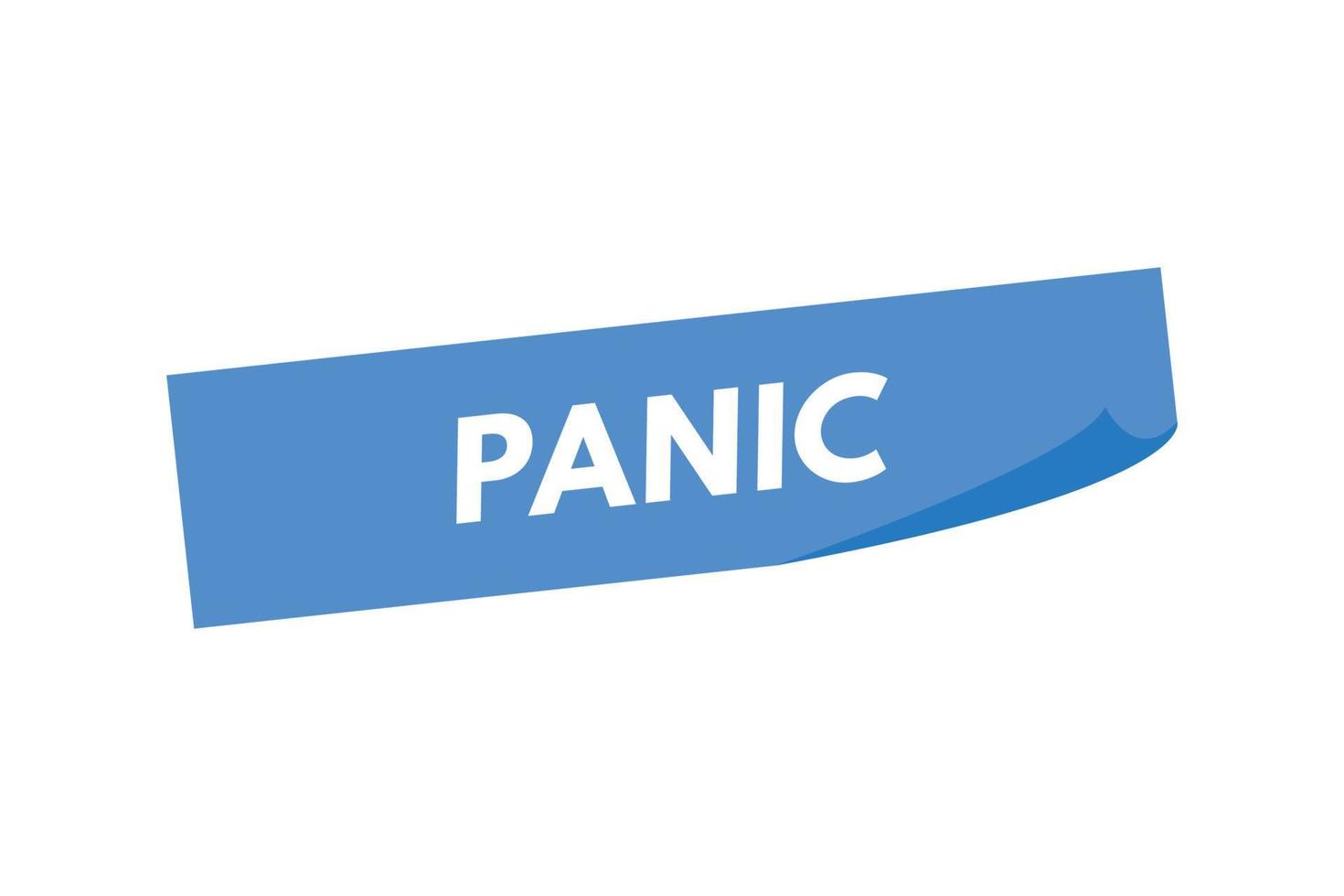 botón de texto de pánico. pánico signo icono etiqueta adhesivo web botones vector