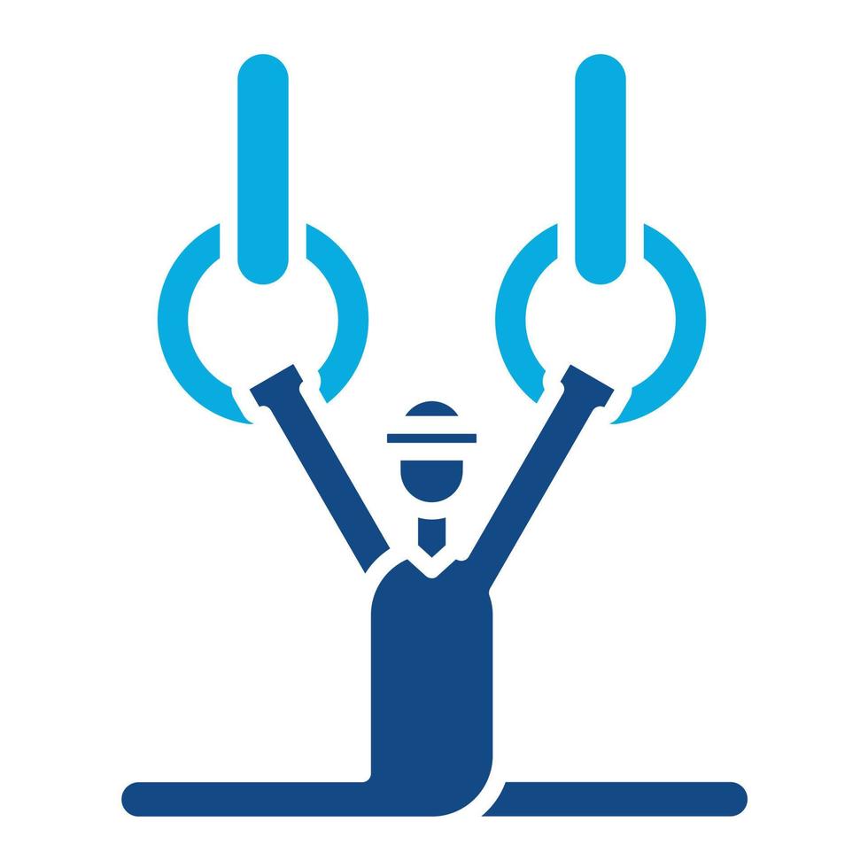 Gymnast Glyph Two Color Icon vector