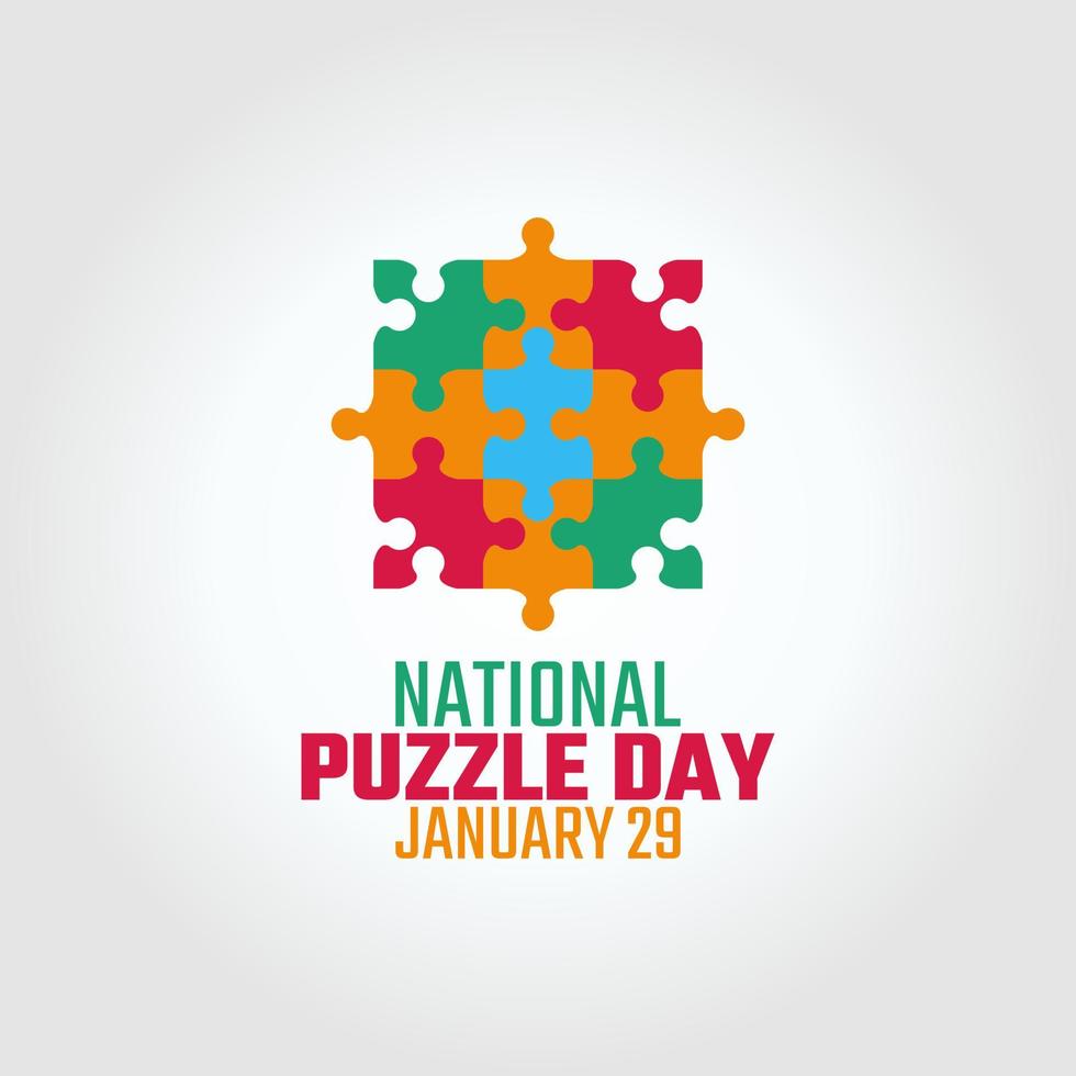 vector graphic of national puzzle day good for national puzzle day