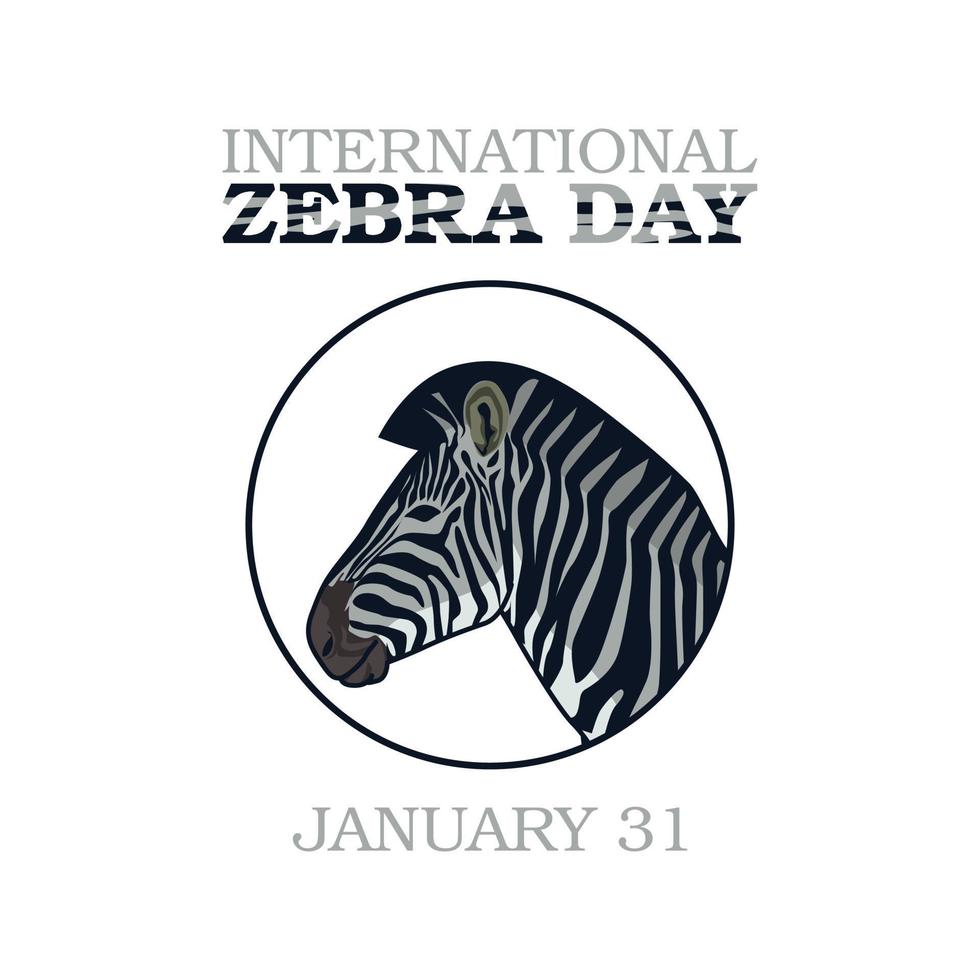 vector graphic of international zebra day good for international zebra