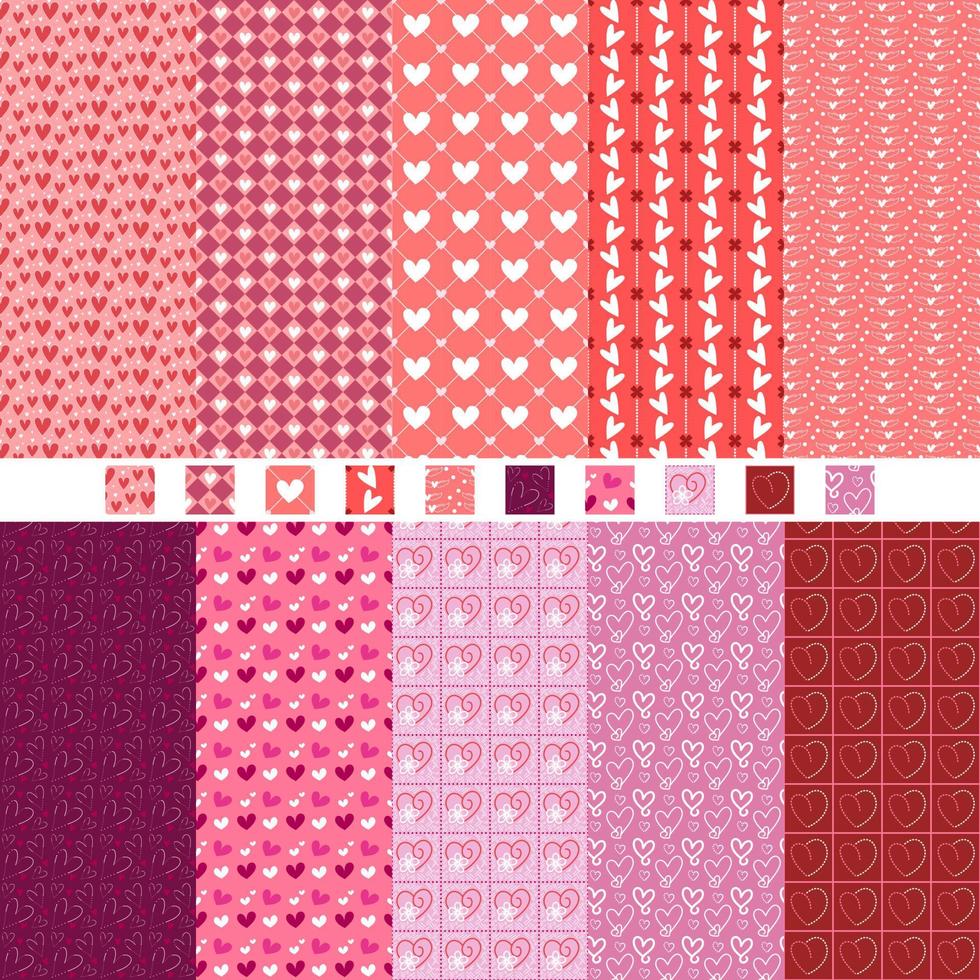 Heart pattern seamless background vector