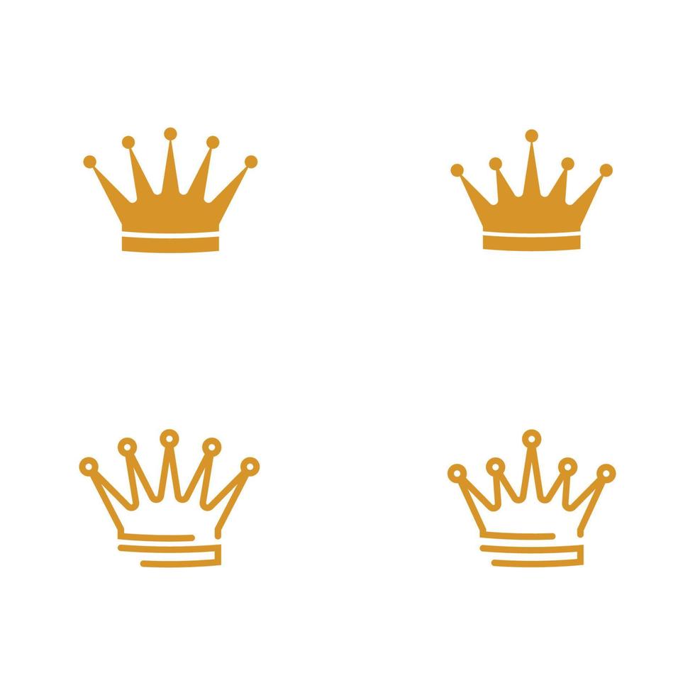 icono de vector de plantilla de logotipo de corona