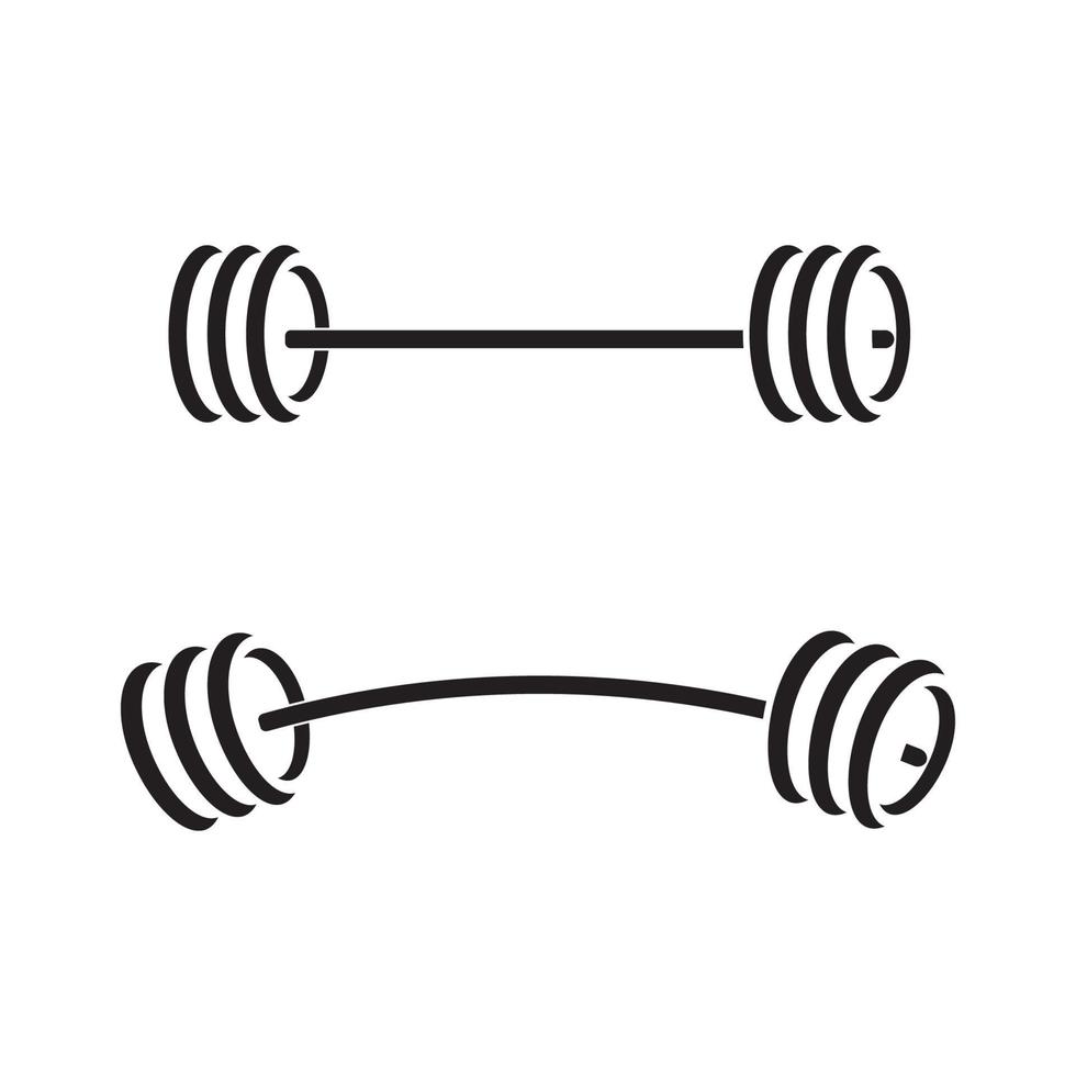 Barbel, Dumbbell Gym Icon Logo template vector