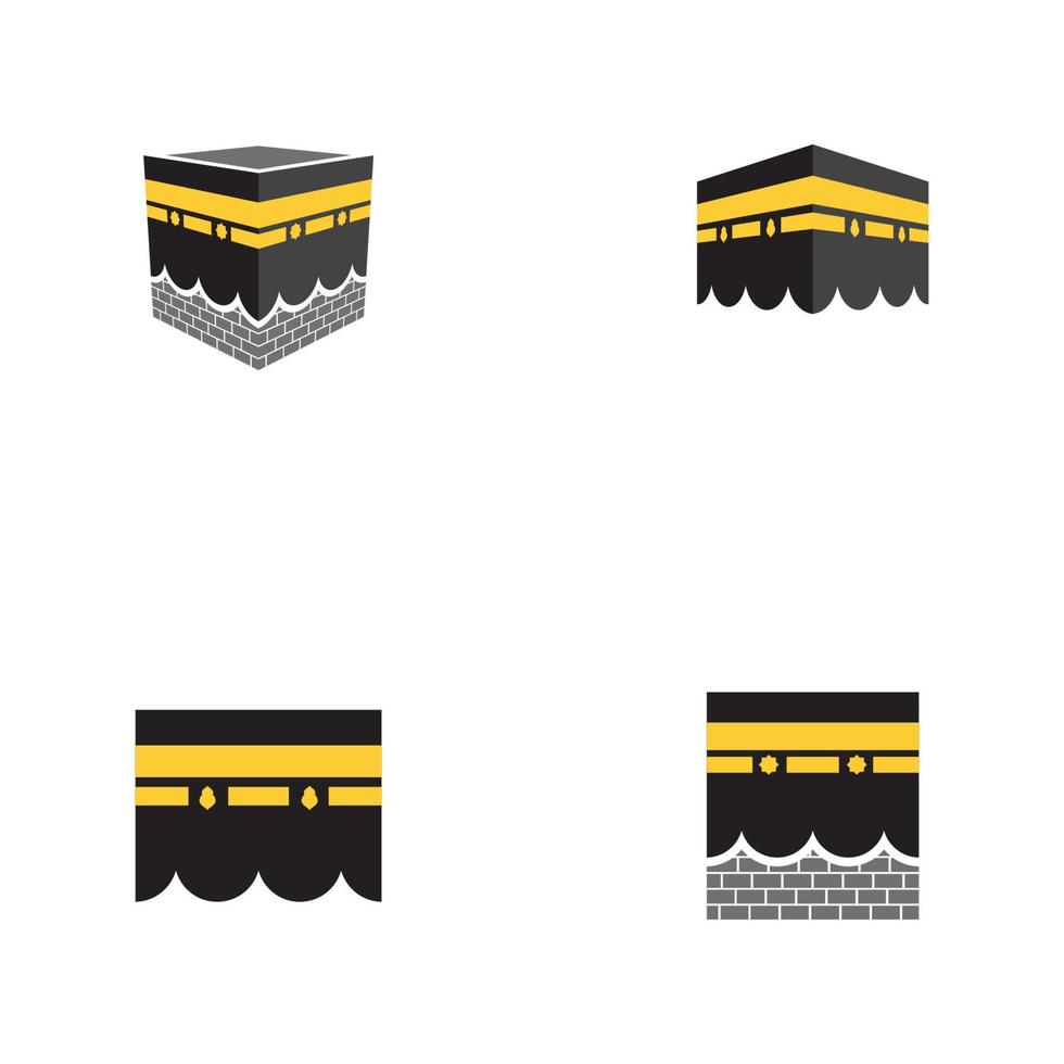 icono de ilustración de vector de kaaba