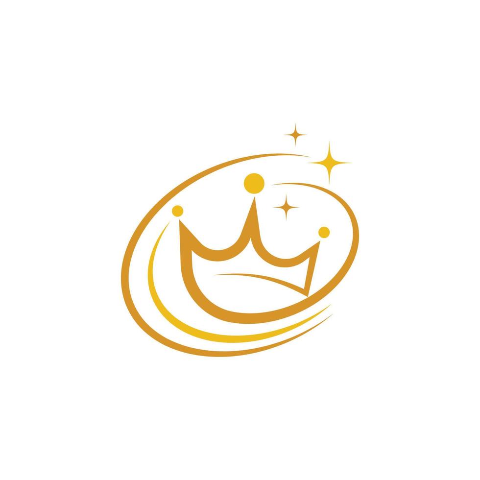 icono de vector de plantilla de logotipo de corona