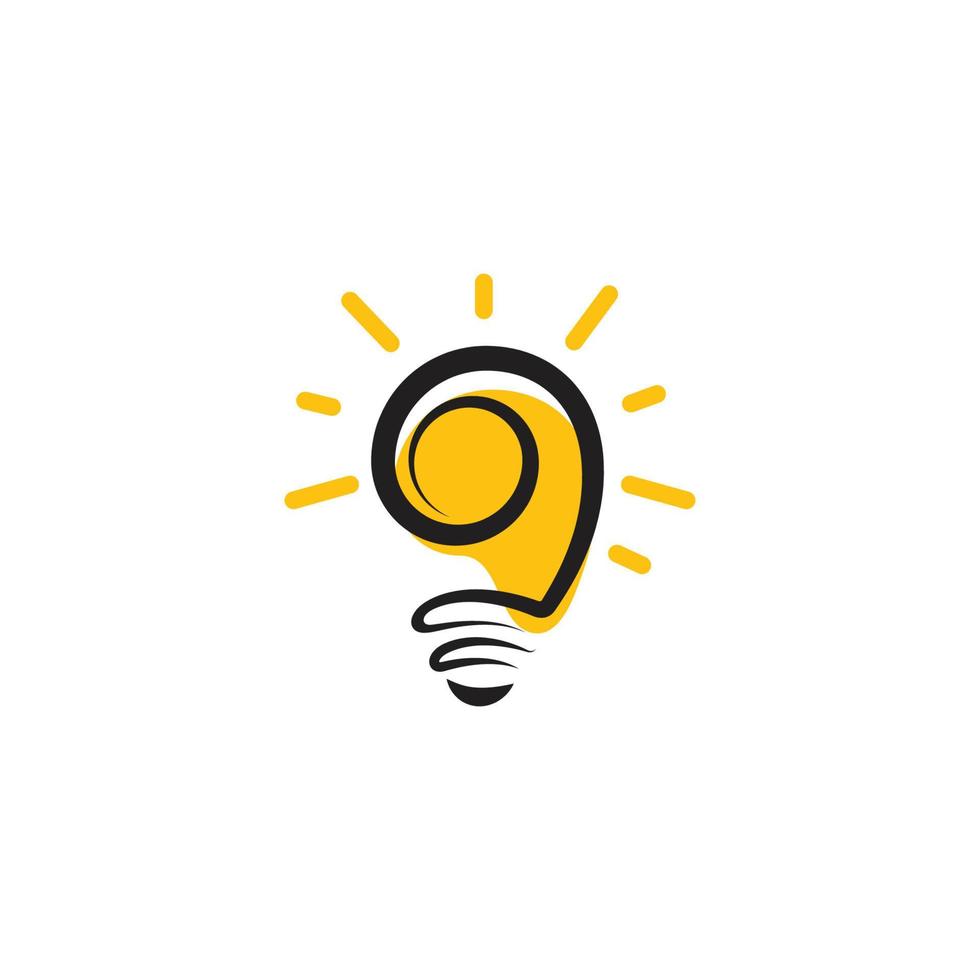 light bulb symbol icon vector