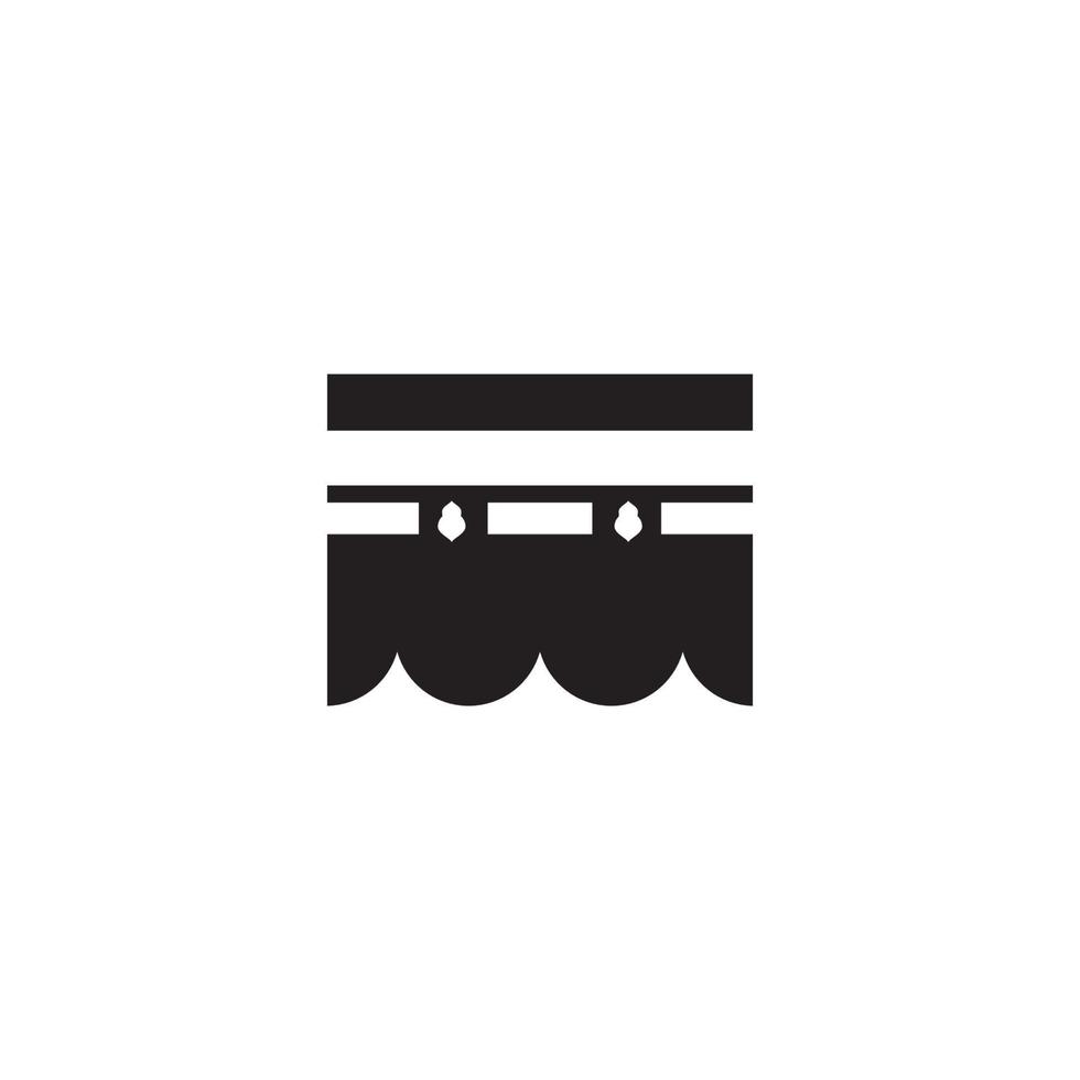 kaaba vector illustration icon