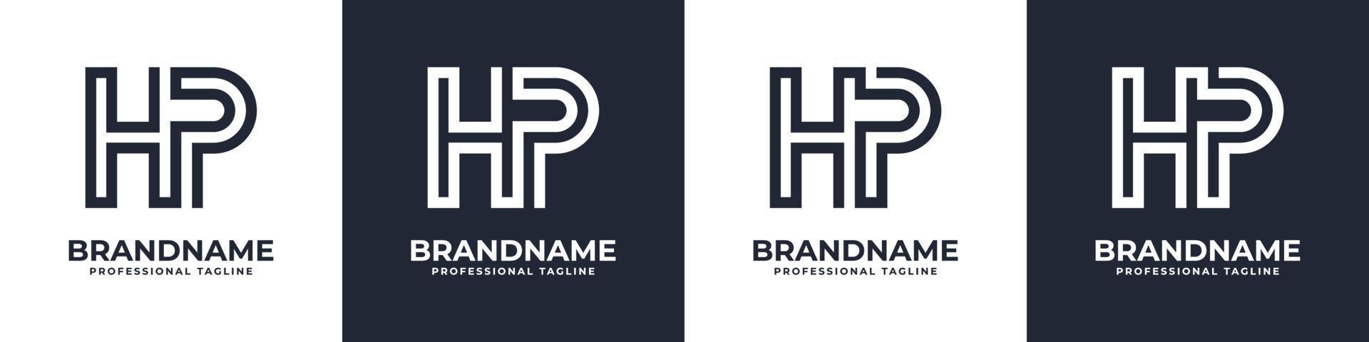 Letter HP or PH Global Technology Monogram Logo, suitable for any business with HP or PH initials. vector