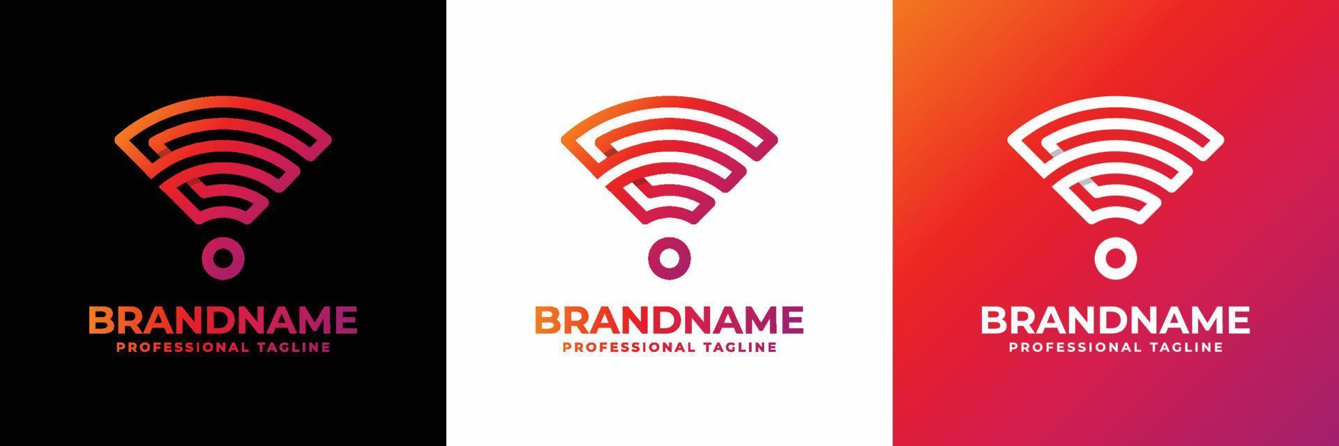 Unique Letter E Wifi Logo, suitable for any business related to Signal, Wifi, Sound or other with E initials. vector