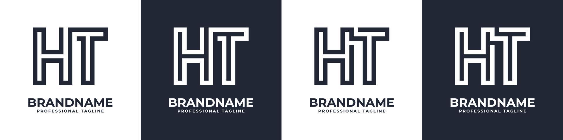 Simple HT Monogram Logo, suitable for any business with HT or TH initial. vector