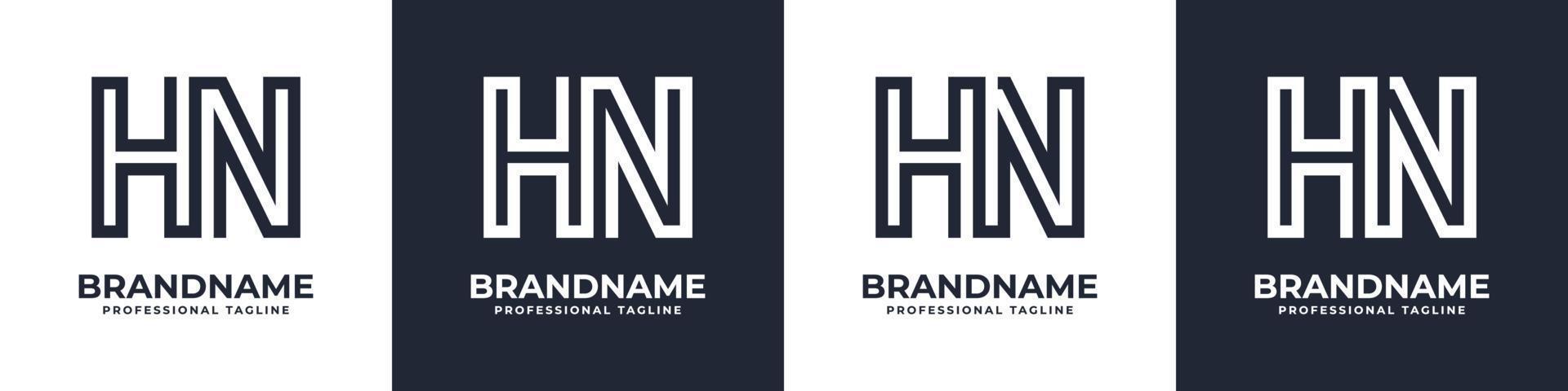 Letter HN or NH Global Technology Monogram Logo, suitable for any business with HN or NH initials. vector