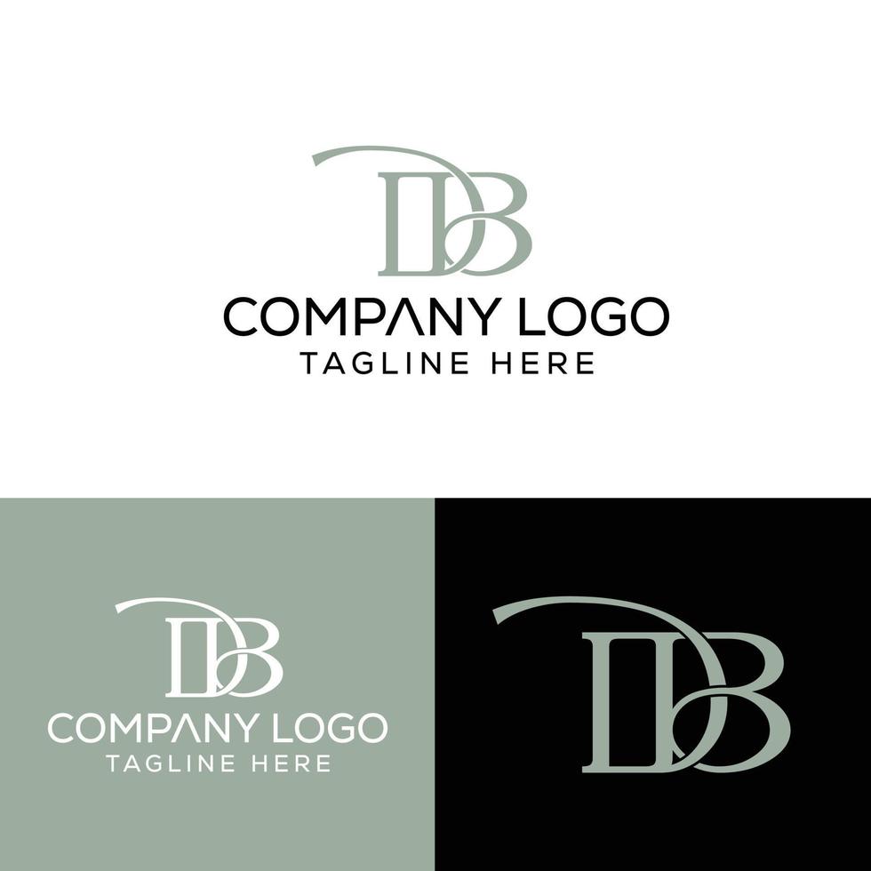 letra inicial db diseño de logotipo monograma creativo moderno signo símbolo icono vector