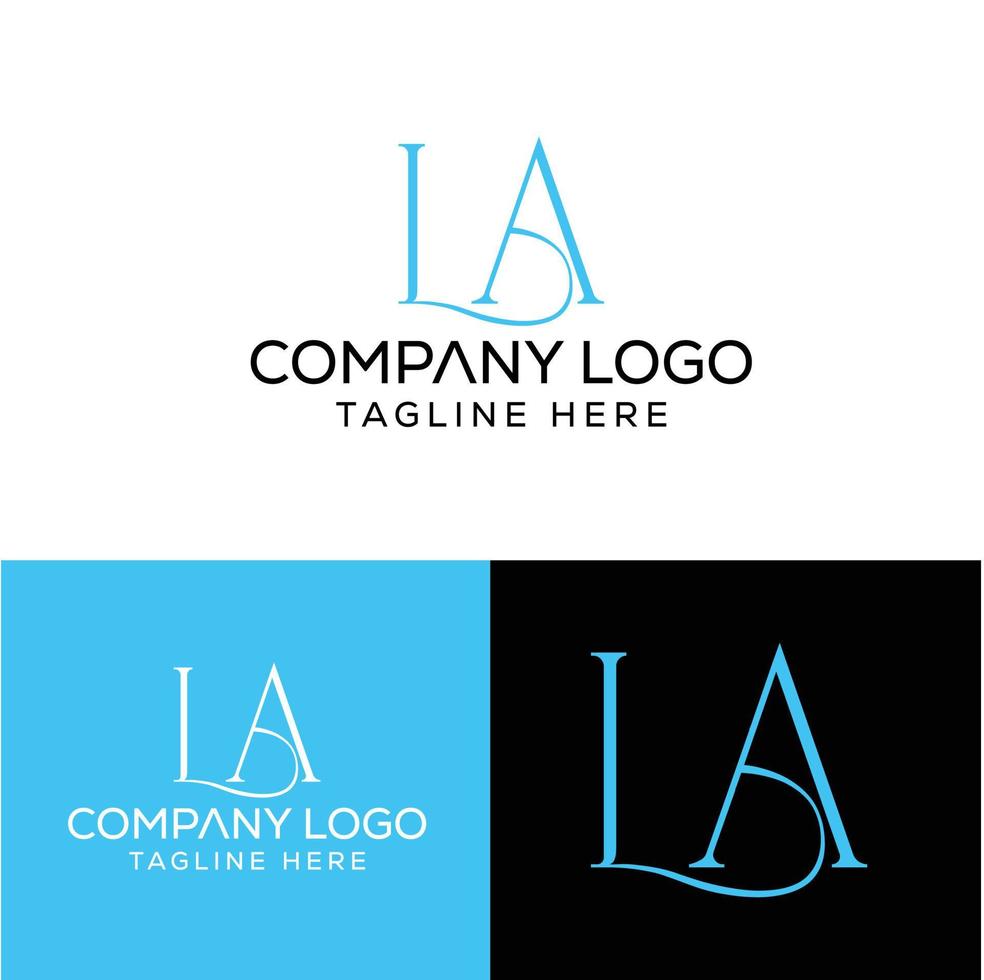 Initial Letter LA Logo Design Monogram Creative Modern Sign Symbol Icon vector