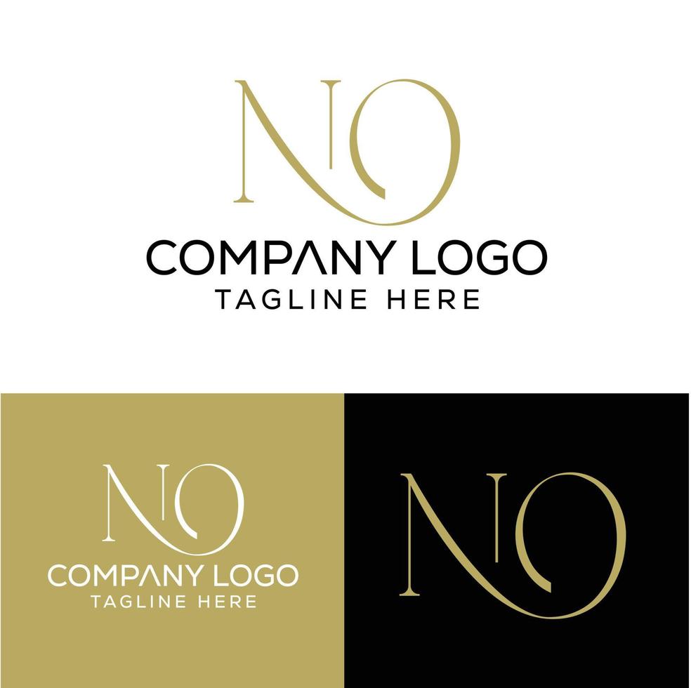 Initial Letter NO Logo Design Monogram Creative Modern Sign Symbol Icon vector