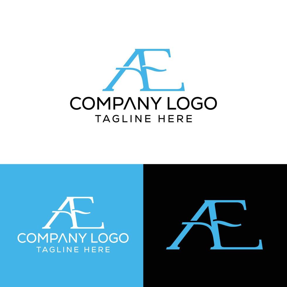 Initial Letter AE Logo Design Monogram Creative Modern Sign Symbol Icon vector