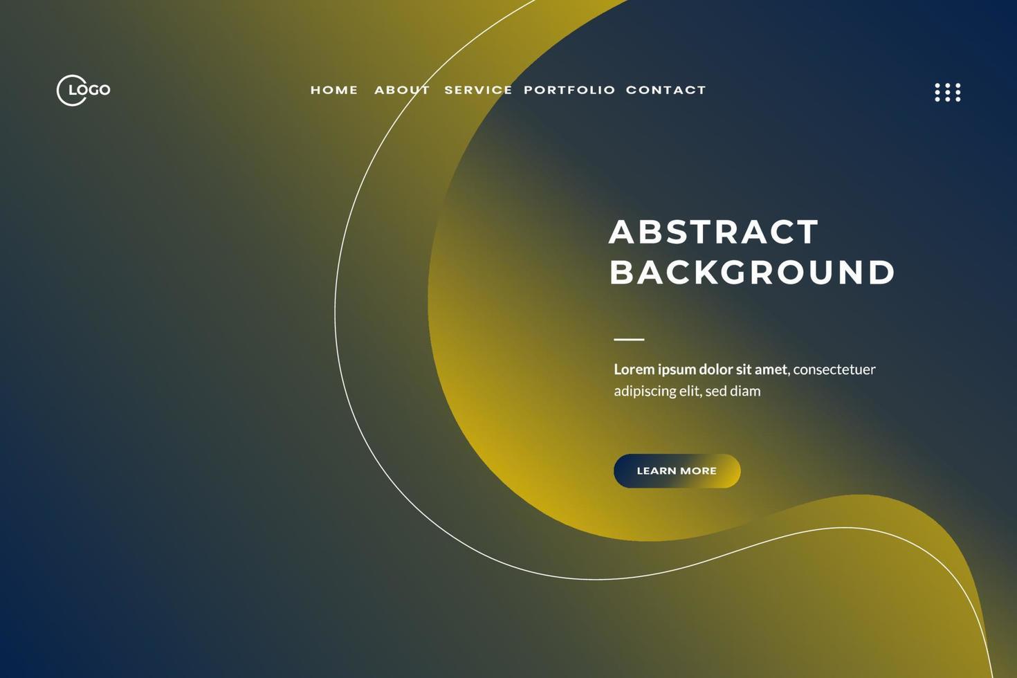 Abstract trendy gradient background for landing pages. Can be used for posters, placards, brochures, banners, web pages, headers, covers vector