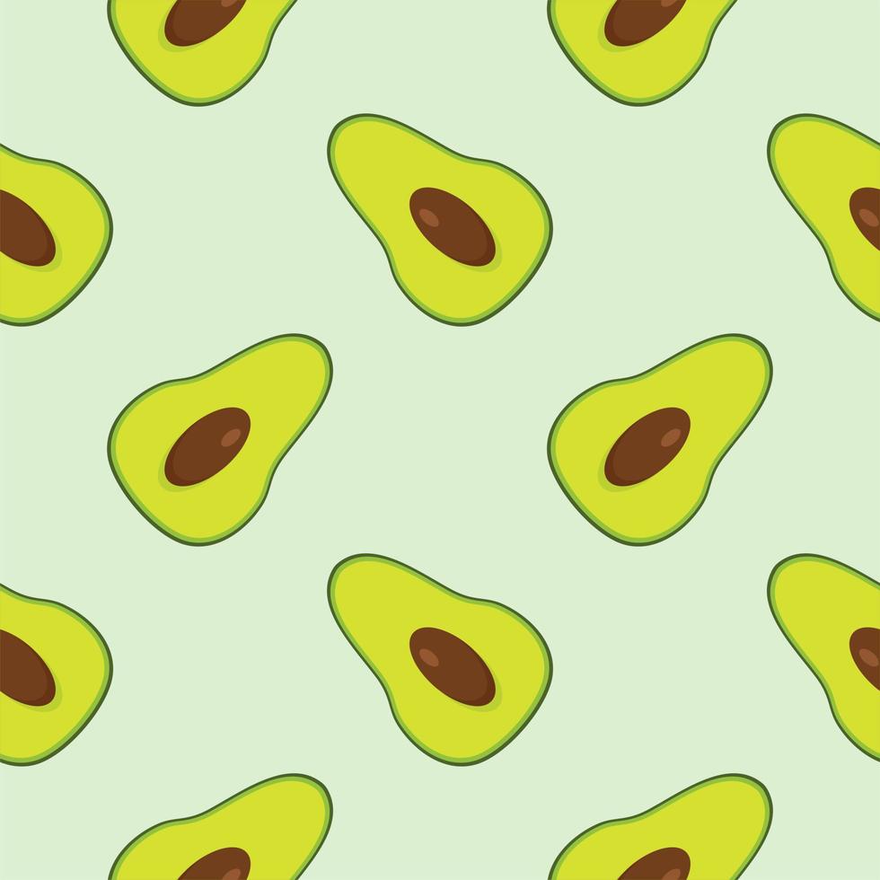 avocado seamless pattern flat design vector illustration