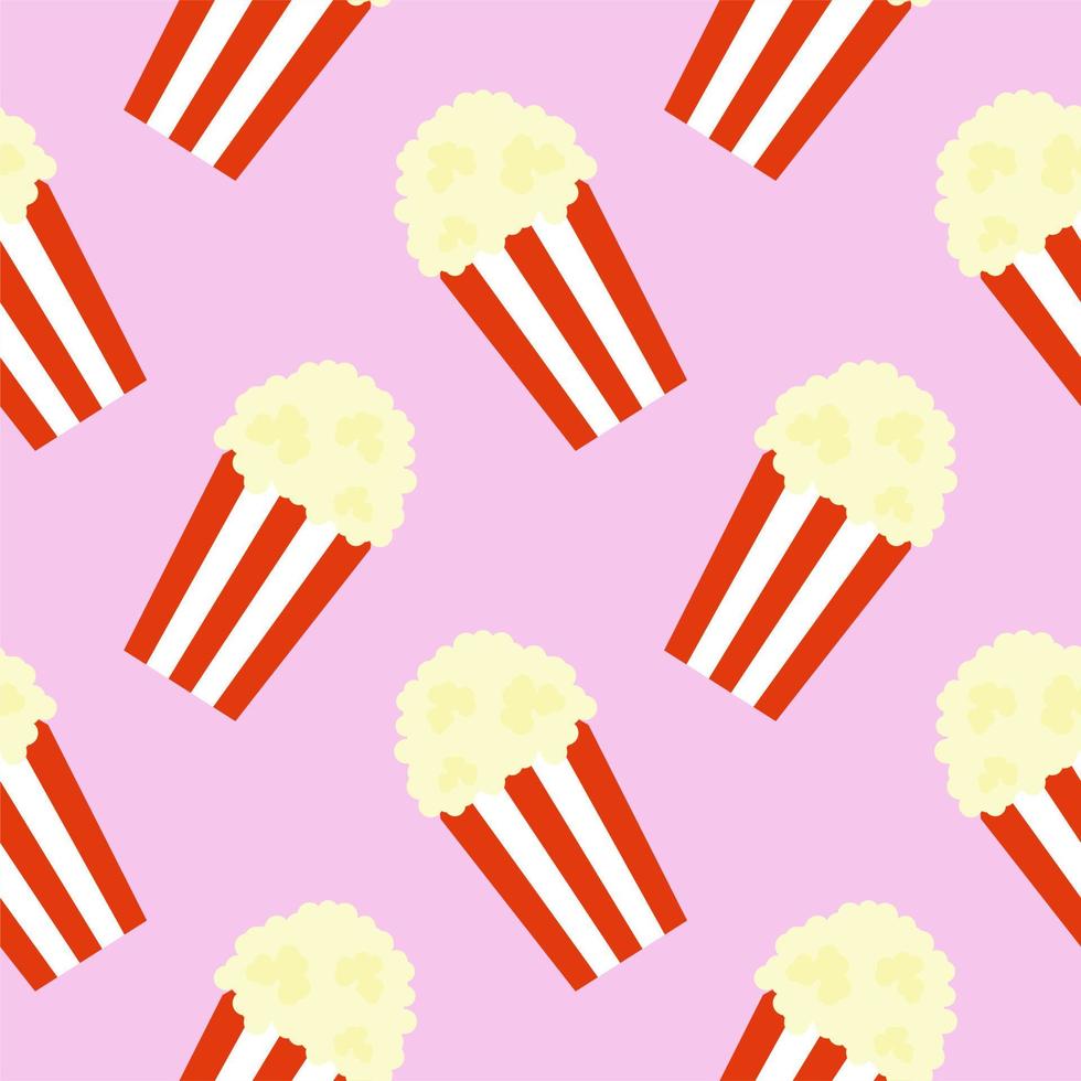 Popcorn seamless pattern background vector illustration. Business concept vector illustration. Popcorn symbol pattern.
