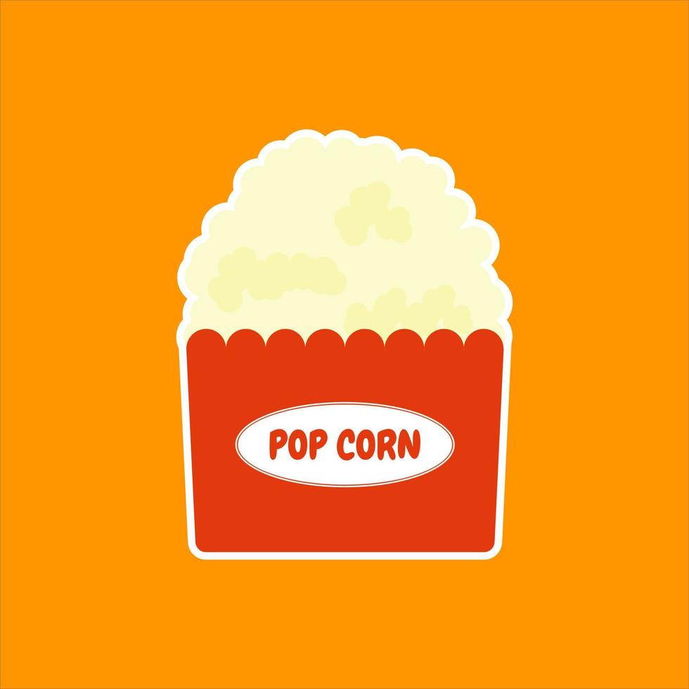 popcorn flat design vector illustration