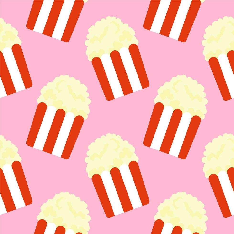 Popcorn seamless pattern background vector illustration. Business concept vector illustration. Popcorn symbol pattern.