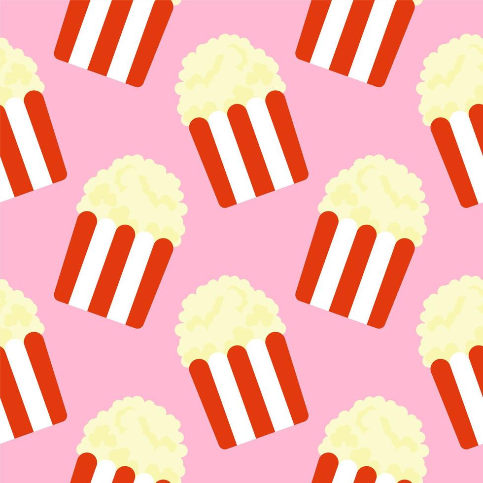 Popcorn seamless pattern background vector illustration. Business concept vector illustration. Popcorn symbol pattern.