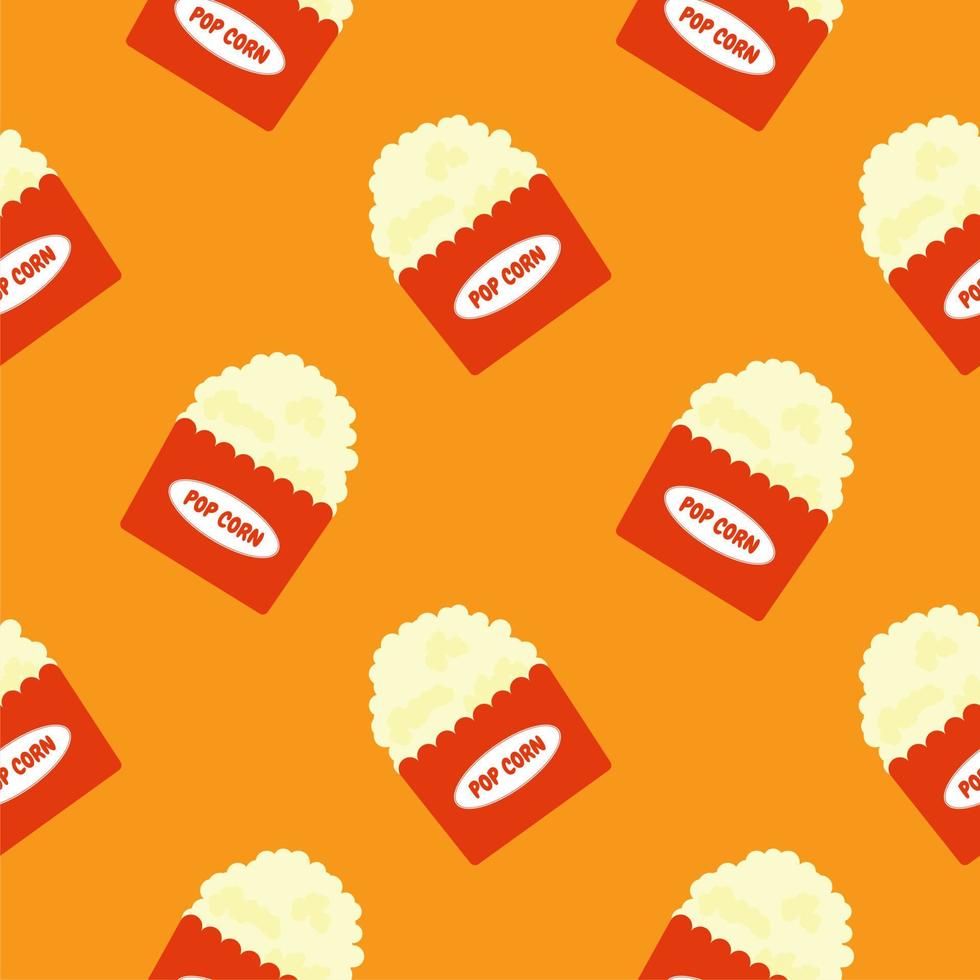 Popcorn seamless pattern background vector illustration. Business concept vector illustration. Popcorn symbol pattern.