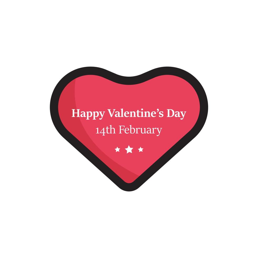 Happy Valentines Day Love Icon with color vector