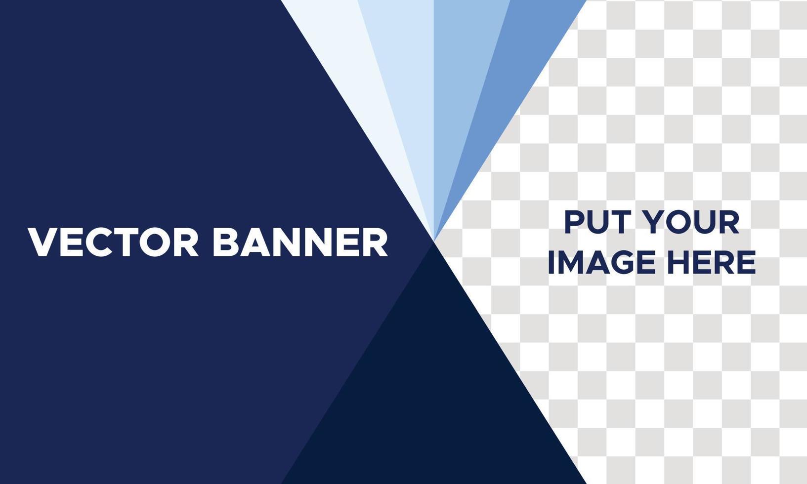 Abstract Blue Vector Banner. Abstract Triangle Background. Landing Page Template Design