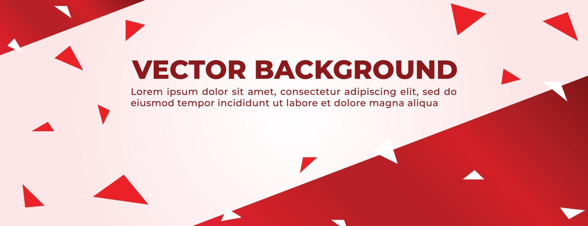 Abstract Vector Background with Red Triangle Shapes Template Design